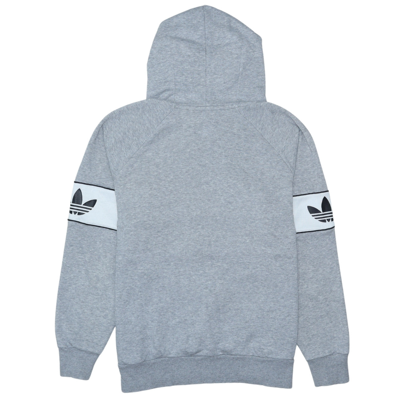 Adidas Womens Grey 1/2 Zip Hoodie Size 12 Classic Logo Pullover