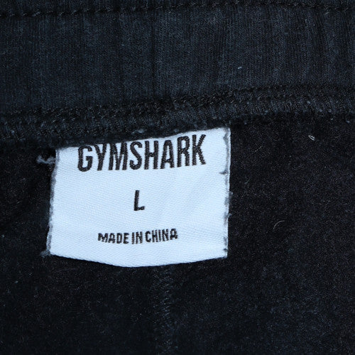 Gymshark Women's Black Jogger Trousers L Fleece Elastic Waist