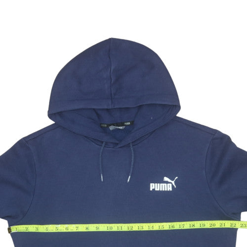 Puma Men's Navy Blue Pullover Hoodie Size M Classic Logo Cotton