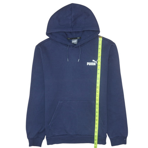 Puma Men's Navy Blue Pullover Hoodie Size M Classic Logo Cotton