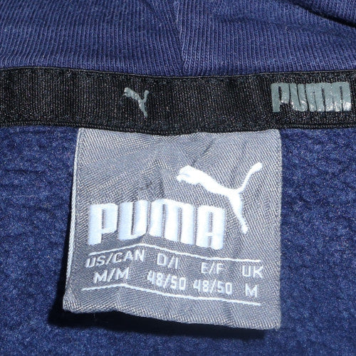 Puma Men's Navy Blue Pullover Hoodie Size M Classic Logo Cotton