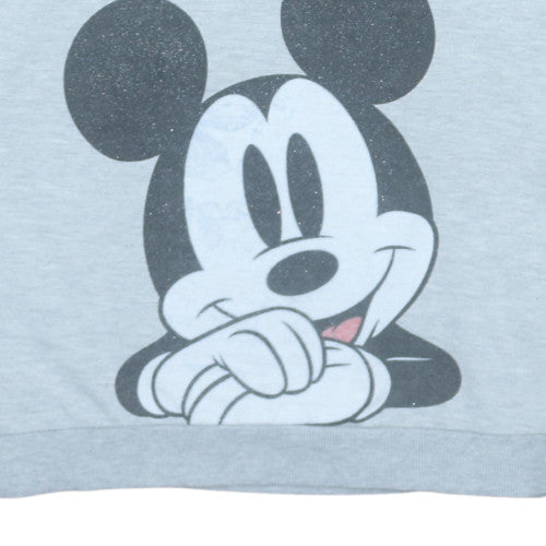 Disney Women's Grey Mickey Mouse Pullover Sweatshirt Size 20
