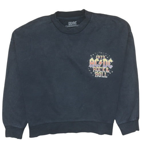 NEXT Women’s Black AC/DC Rock & Roll 1973 Cotton Sweatshirt L