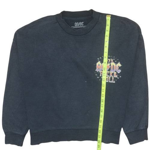 NEXT Women’s Black AC/DC Rock & Roll 1973 Cotton Sweatshirt L