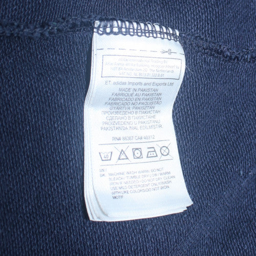 Adidas Men Blue Colour Block Crew Neck Pullover Sweatshirt M