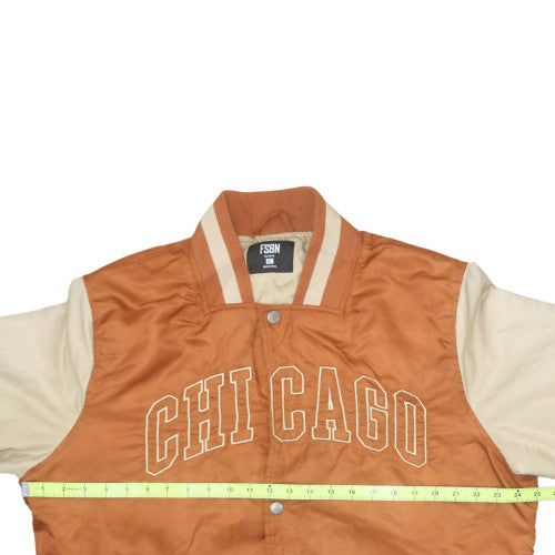 FSBN Men's Brown XL Varsity Jacket Chicago Letterman Style