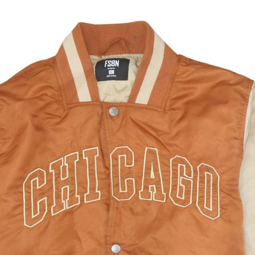 FSBN Men's Brown XL Varsity Jacket Chicago Letterman Style