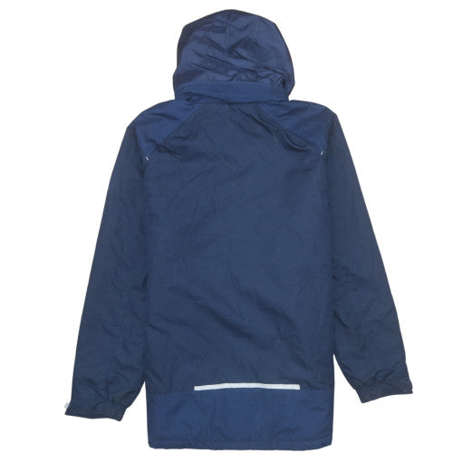 Errea Men's Blue XS Hooded Lined Water Resistant Football Jacket