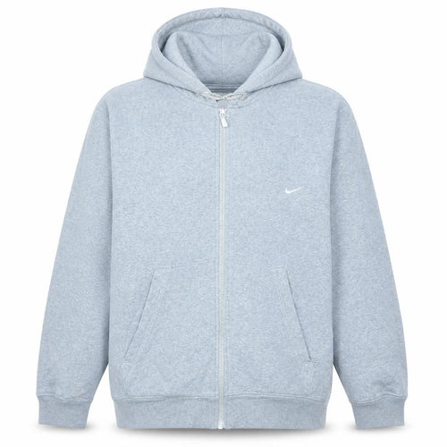Nike Men's Grey Full Zip Hoodie L Fleece Lined Athletic Style