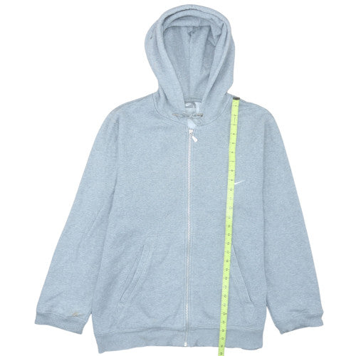Nike Men's Grey Full Zip Hoodie L Fleece Lined Athletic Style