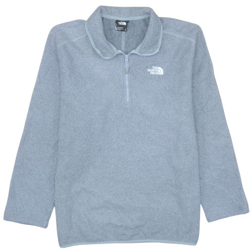 The North Face Men's Grey Fleece 1/4 Zip Pullover Sweatshirt M