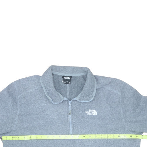 The North Face Men's Grey Fleece 1/4 Zip Pullover Sweatshirt M