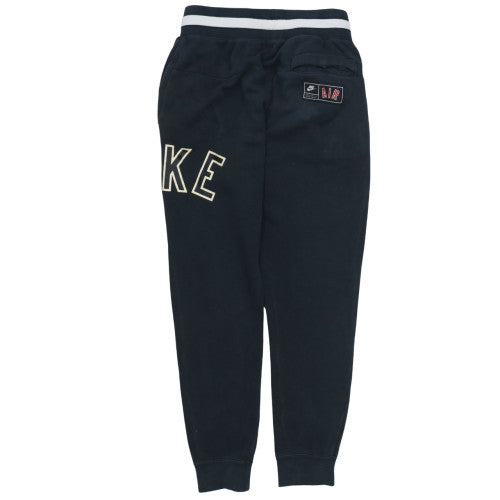 Nike Women’s Black Jogger Sweatpants S Fleece Drawstring Logo Tapered