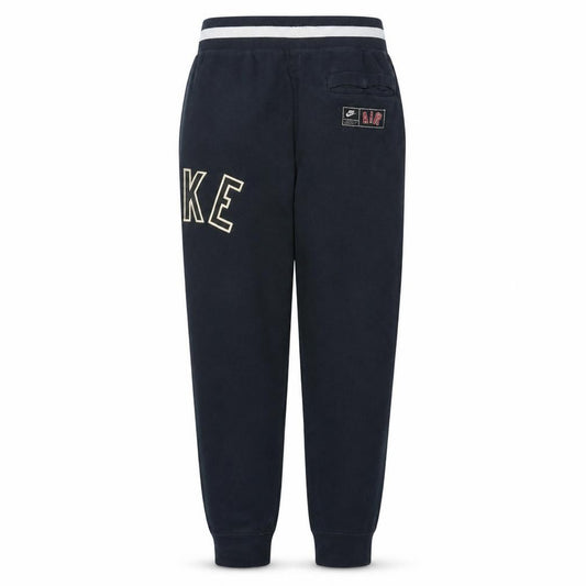 Front view of Nike Women’s Black Jogger Sweatpants S Fleece Drawstring Logo Tapered