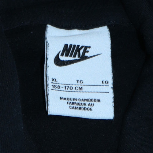 Nike Boys Black XL Pullover Hoodie Fleece Sweatshirt 158-170cm