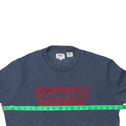 Levi's Men's Blue Crew Neck Pullover Sweatshirt Size S