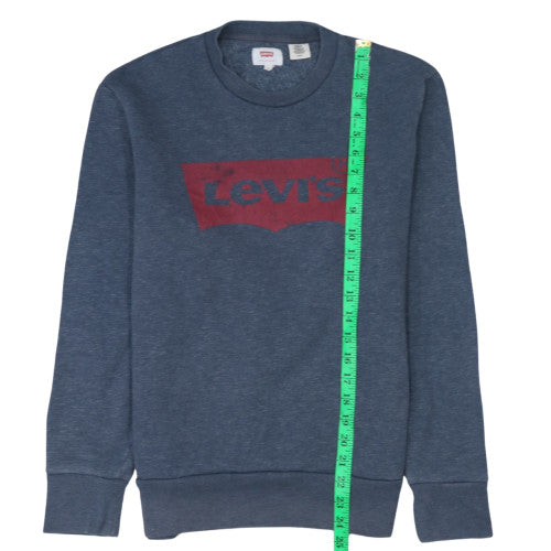 Levi's Men's Blue Crew Neck Pullover Sweatshirt Size S