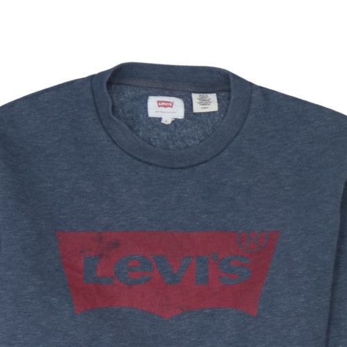 Levi's Men's Blue Crew Neck Pullover Sweatshirt Size S