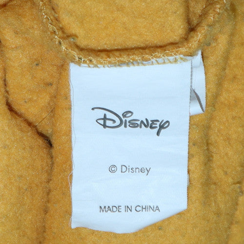 Disney Women Yellow Sweatshirt Simba Print Size M 12/14 Crew Neck Pullover