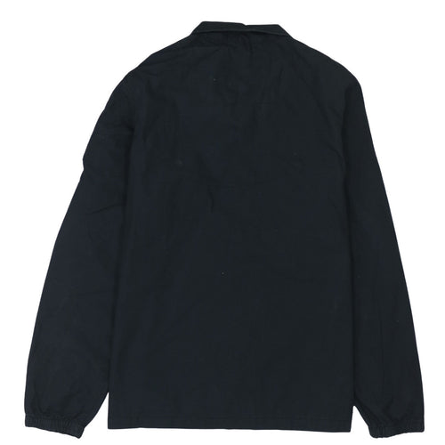 Weekend Offender Men's Black Cotton 1/2 Zip Long Sleeve Casual Shirt - Size S