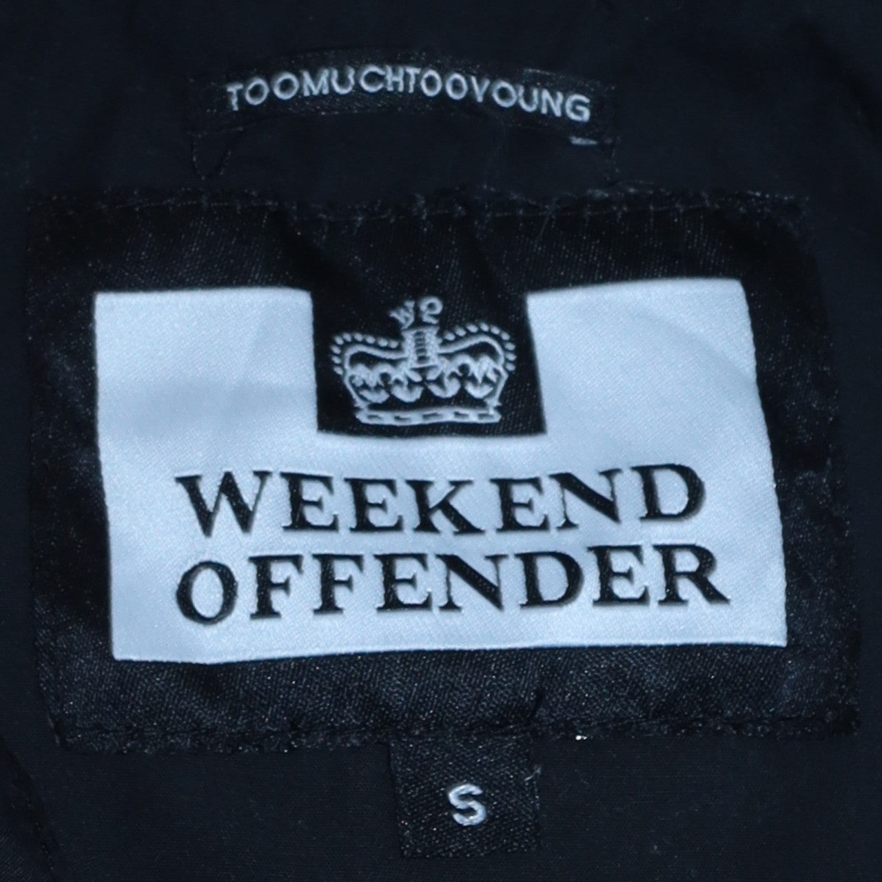 Weekend Offender Men's Black Cotton 1/2 Zip Long Sleeve Casual Shirt - Size S