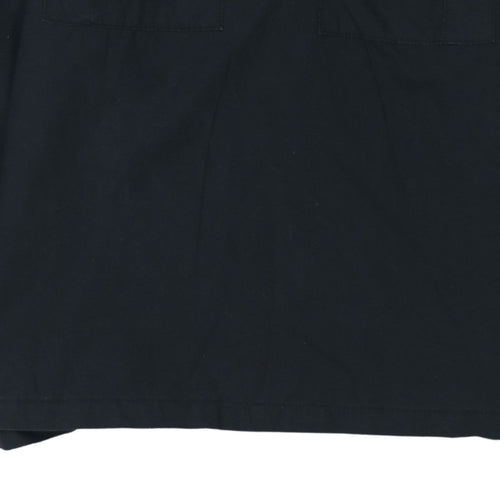 Weekend Offender Men's Black Cotton 1/2 Zip Long Sleeve Casual Shirt - Size S
