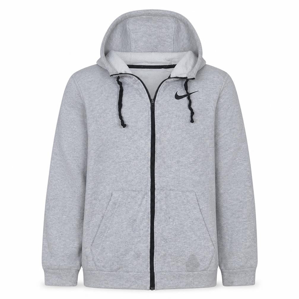 Nike Men's Grey Full Zip Hoodie Size S Dri-FIT Lightweight