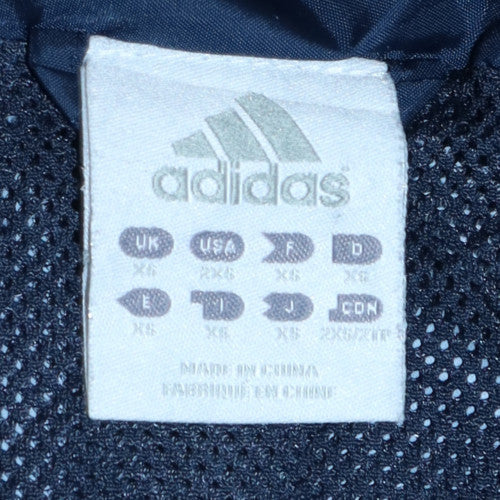 Adidas Men's Blue 2XS Track Jacket Hooded Full Zip Activewear