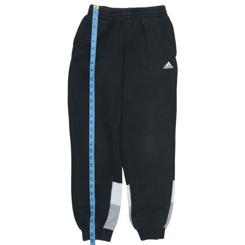 Adidas Boys Black Jogger Sweatpants 11-12 Years Colourblock Fleece