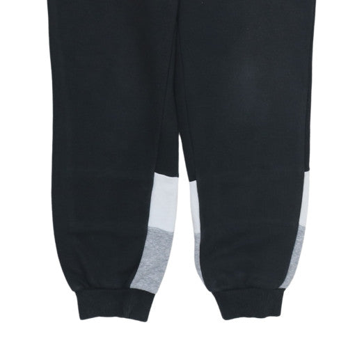 Adidas Boys Black Jogger Sweatpants 11-12 Years Colourblock Fleece