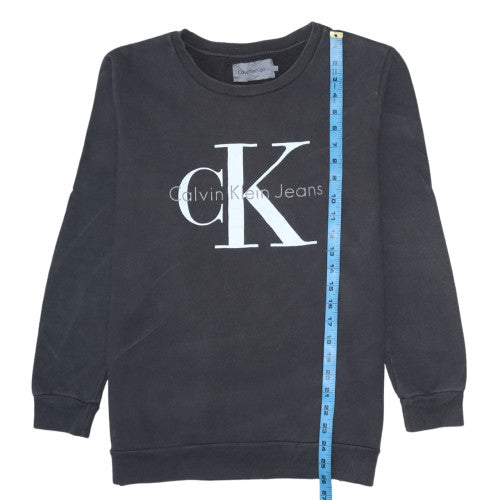 Calvin Klein Jeans Men’s Black Logo Crew Neck Sweatshirt M