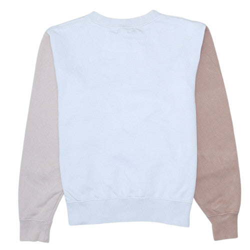 Nike Womens Beige Colourblock Crew Neck Pullover Sweatshirt XS