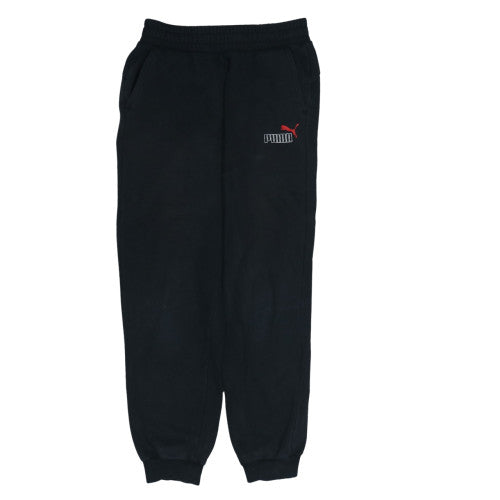 Puma Boys Black Jogger Sweatpants 13-14 Years Elastic Waist Pockets
