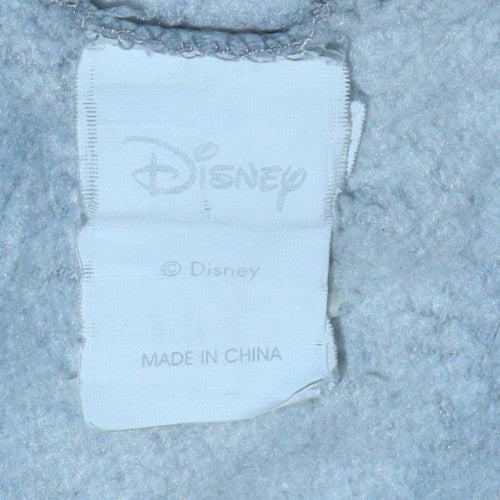 Disney Womens Grey Stitch Sweatshirt L 14/16 Pullover Long Sleeve