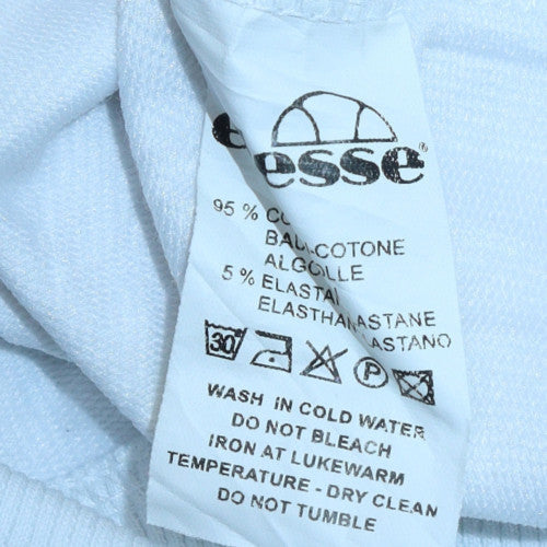 Ellesse Mens White Crew Neck Pullover Sweatshirt L