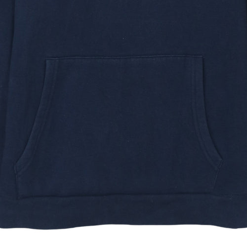 Mercier Men’s Blue Pullover Hoodie S Embroidered Logo Fleece