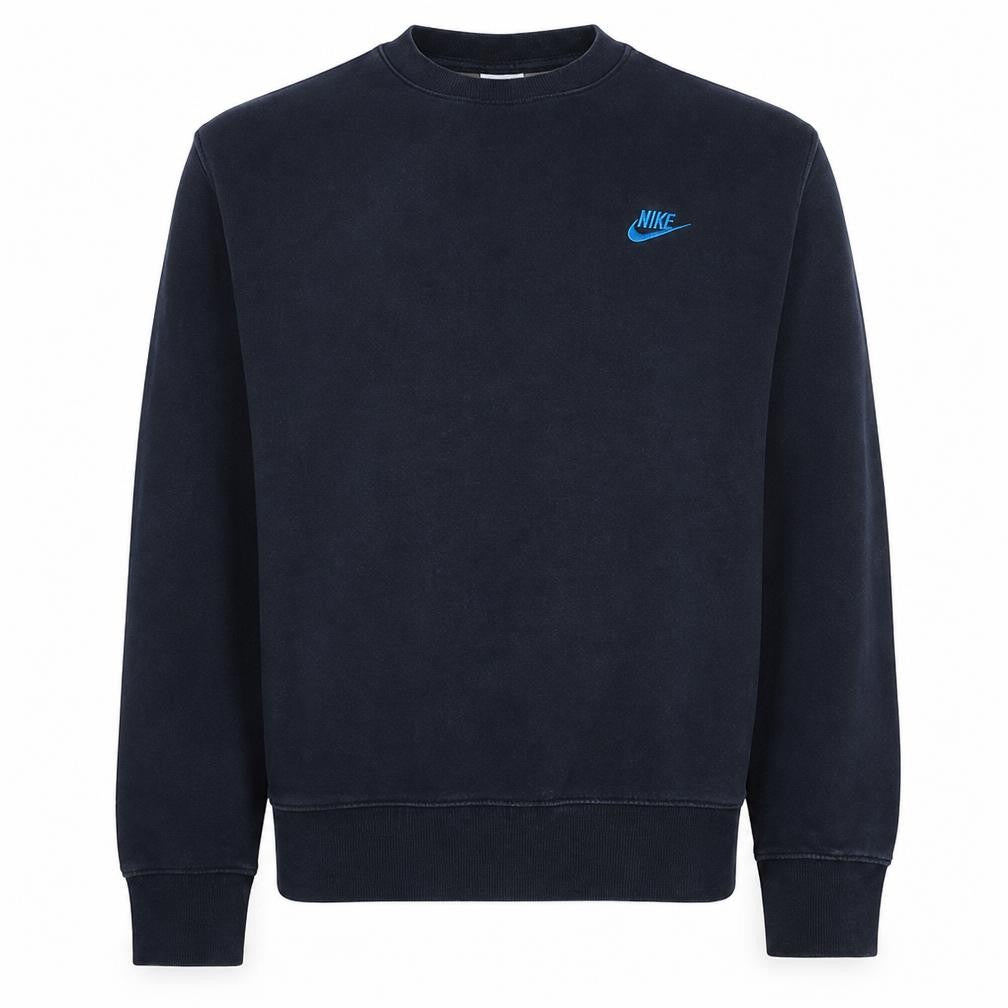 Front view of Nike Men's Black Crew Neck Pullover Sweatshirt, size S