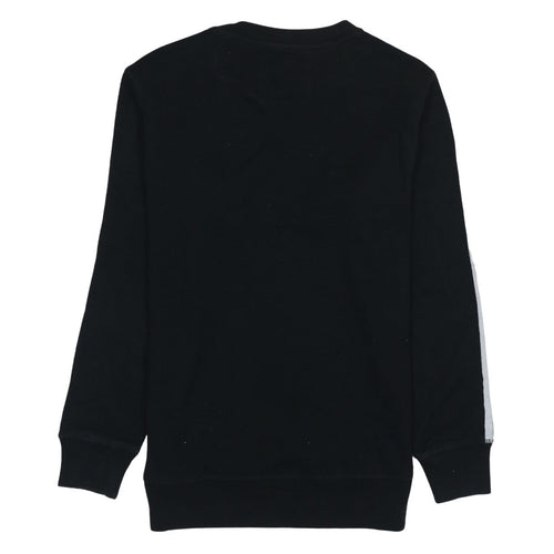 Diesel Men’s Black Crew Neck Logo Tape Sweatshirt Size M