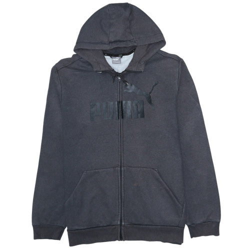 Puma Men's Black Full Zip Hoodie Medium Graphic Sportswear