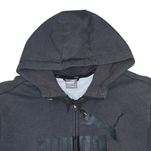 Puma Men's Black Full Zip Hoodie Medium Graphic Sportswear