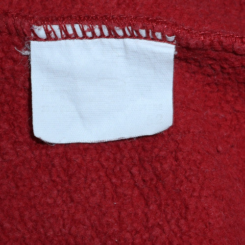 Lee Mens Red Crew Neck Pullover Fleece Sweatshirt L Vintage
