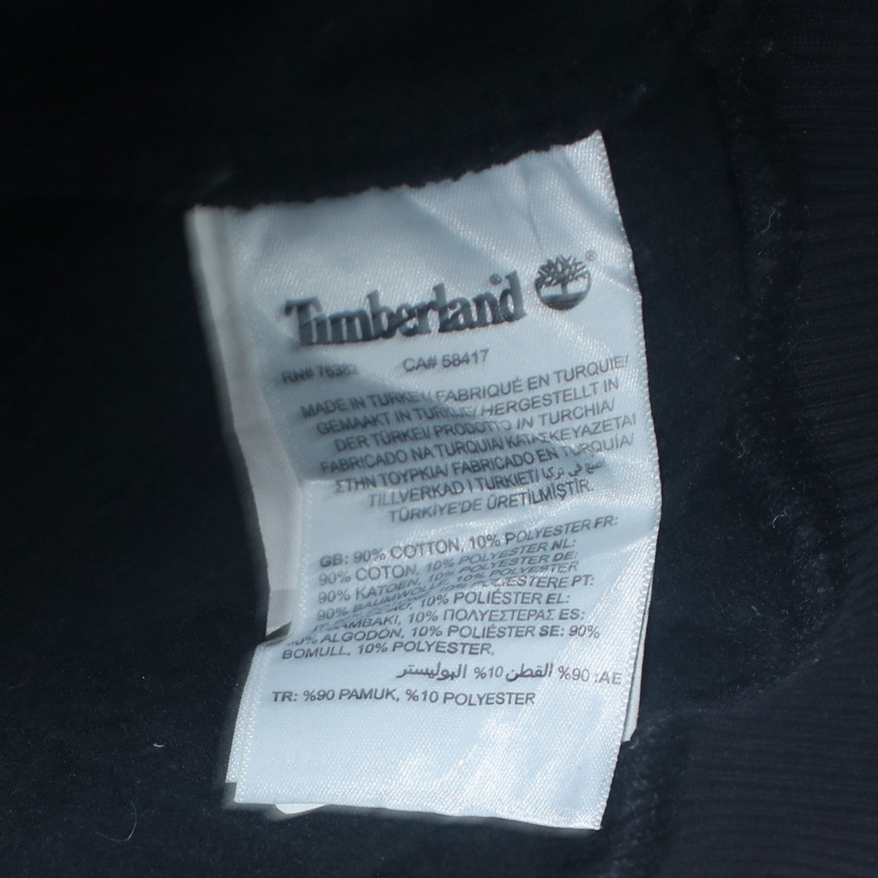 Timberland Men's Black Regular Fit Graphic Hoodie Size M
