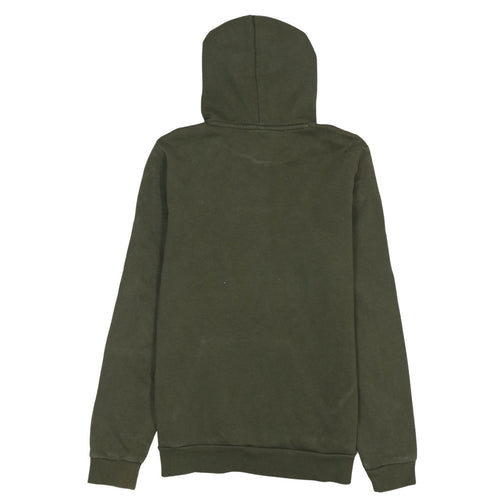 Puma Womens Green Pullover Hoodie Size 14 Logo Print Casual