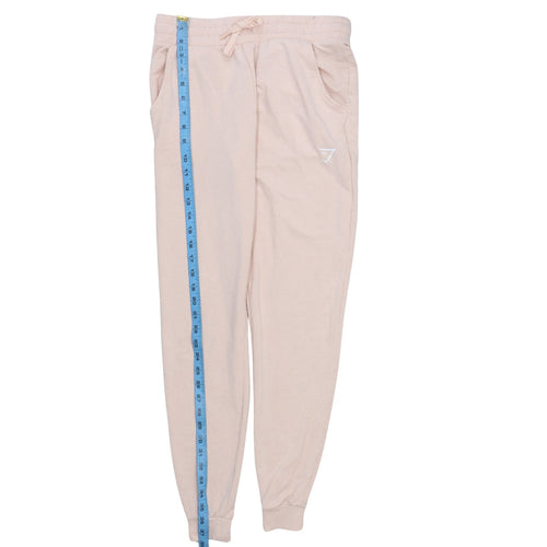 Gymshark Women Beige Jogger Trousers Size S Elastic Waist