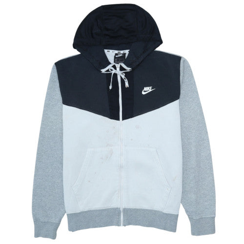 Nike Men Grey Full Zip Hoodie Fleece Sweatshirt Size M