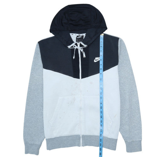 Nike Men Grey Full Zip Hoodie Fleece Sweatshirt Size M