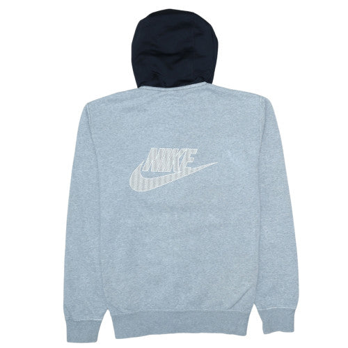 Nike Men Grey Full Zip Hoodie Fleece Sweatshirt Size M
