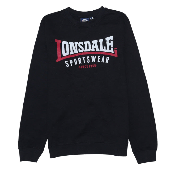 Lonsdale Men's Black Logo Pullover Sweatshirt Size M