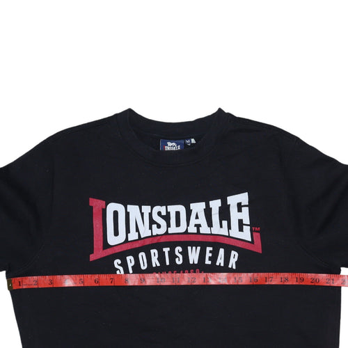 Lonsdale Men's Black Logo Pullover Sweatshirt Size M