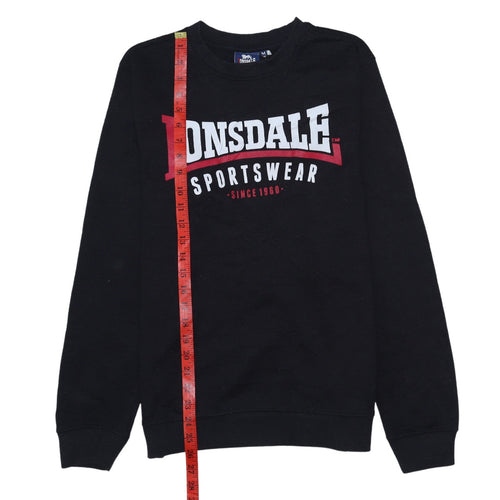 Lonsdale Men's Black Logo Pullover Sweatshirt Size M